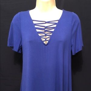 3/$20 Tunic Top Blouse w/ Cross Lacing size  M